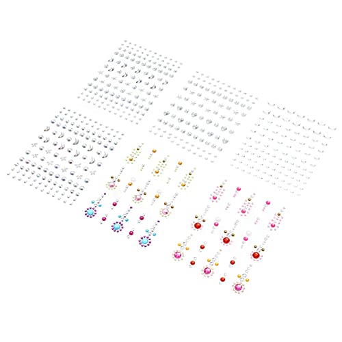 minkissy Augenbrauen-edelstein-aufkleber 6 Blätter -aufkleber Glitzer Für Halloween Weihnachten von minkissy