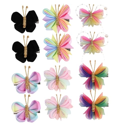 minkissy 6paare Schmetterling Haarspangen Für Mädchen Schleifen Haarnadel Schmetterlings-haarklammern Junge Mädchen-haar-accessoires Party-geschenke Für Alltag Und Feiertage von minkissy