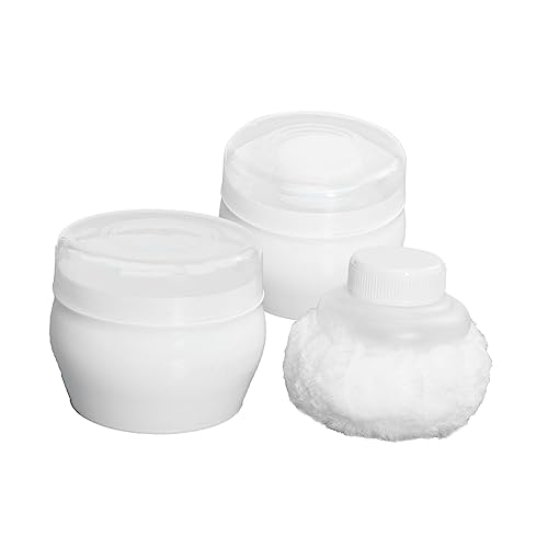 minkissy 6 Sätze Babypuder Anzug für Kinder Schwämme Kinderanzug Babyanzug Blumenklauenclips Kinderkoffer Puderquaste cremig Körper Kosmetik Leckage Creme Kleinkind Badeset Flaum Weiß von minkissy