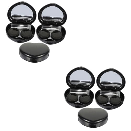 minkissy 6 Sätze Kontaktlinsenbehälter Objektiv Tragetasche Weiße Kontaktlinsen Halloween Augenfall Brillen Organizer Lenses case Augenlinsenbehälter Kontaktlinsenhalter pp Black von minkissy