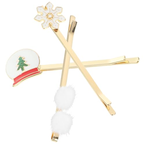 minkissy 6 Stck. Teiliges Weihnachts Haarclip aus Robustem Metall Stabile Langlebige Haarklammern mit Feiner Verarbeitung Dekorative Xmas Haarspangen für Damen Festlich und Alltagstauglich von minkissy