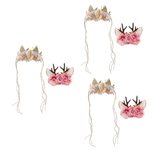 minkissy 6 Stk Baby Blumen Haarband Stirnbänder für Kleinkinder Haarschmuck für Kinder Haargummis für Kinder florale Stirnbänder neu Blumenstirnband für Kleinkinder schöne Kopfbedeckungen von minkissy