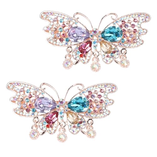 minkissy 6 Stk Diamant-schmetterlings-haarspange Haar Klammern Clips Haarspangen Für Damen -clip Haarspangen Zum Stylen Von Schnitten Haarschmuck Für Zöpfe Dicht Eisen Frau Ausgabekarte von minkissy