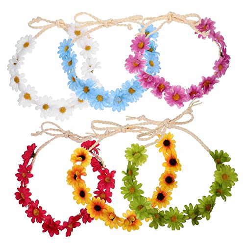minkissy Stirnband-set 6-teilig Sonnenblumen-blumen-stirnband Damen-stirnband Für Braut Urlaub Weihnachten von minkissy