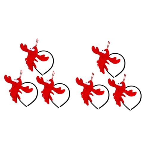minkissy 6 Stk -stirnband Kuscheltier Ausgabekarte Rot Krabbe Stoff von minkissy