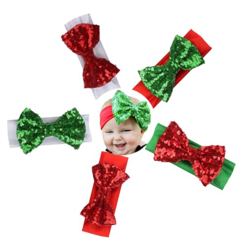 minkissy 6 Stk Baby-Weihnachtshaarband Knotenstirnband für Babymädchen baby stirnbänder haarschmuck Stoffstirnband Weihnachtsstirnband niedlich Kopfbedeckung Haarring Schal von minkissy