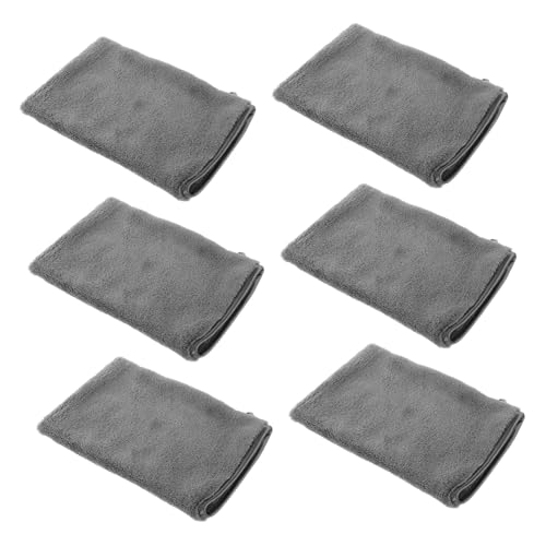 minkissy 6 Stück Badehandschuhe Gesichtshandtücher Zum Waschen Des Gesichts Wiederverwendbarer Badehandschuh Körperwäscheschuh Make-up-entferner-handschuh Badetücher Ballaststoff Grey von minkissy