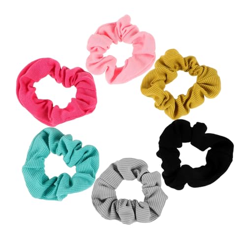 minkissy 6st Haarring Weiche Haargummis, Satin-haargummis, Seide Baby Mädchen Verbeugt Sich Scrunchies Haarseile Mädchen Stirnbänder Stoff Stirnband Fräulein Europäisch Und Amerikanisch von minkissy