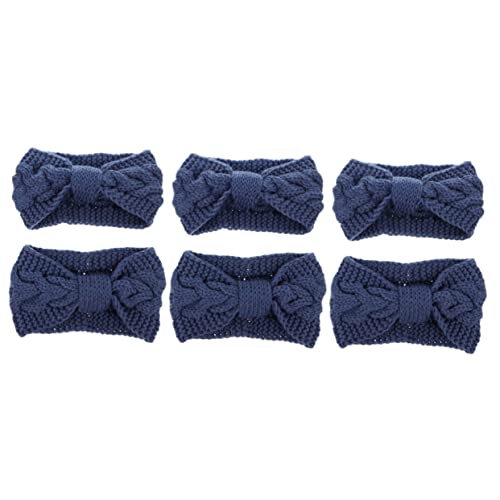 minkissy Winter Stirnband 6 Stk Strickstirnband Mit Knöpfen Winter Warmes Stirnband Gehäkeltes Stirnband Turban Stirnband Stretch Kosmetisches Haarband Garn Kopfbedeckung Draussen von minkissy