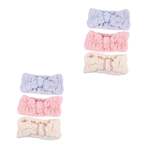 6 Stk Stirnband Aus Korallenrotem Fleece Kopfbedeckungen Für Damen Frauen Kopftuch Spa-gesichts-stirnband Sportliche Stirnbänder Für Damen Reisen Perlmutt Korallenvlies Handtuch von minkissy