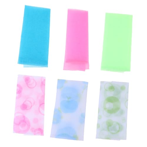 minkissy 6stücke Rückenreinigungstücher Badeutensilien Mit Langen Streifen Pull Back Handtücher Für Duschbadetücher Nylon Badetücher Für Rückenreinigungstücher von minkissy