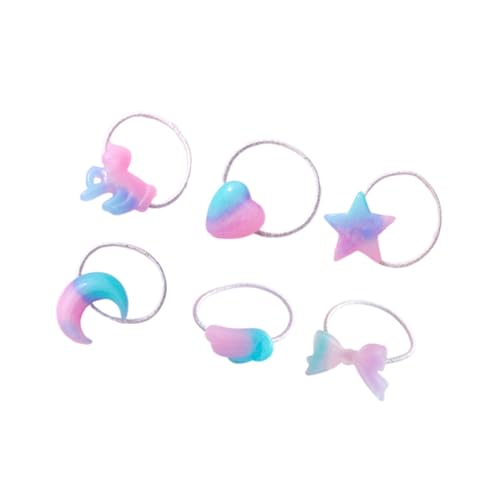 minkissy 6 Stück Satin Haargummis Haarbänder für Frauen Damen Haarschmuck Kinder Scrunchies Haargummis für Frauen Meerjungfrau Haarschmuck Pferdeschwanz Halter Kind Mädchen Die Blumen von minkissy