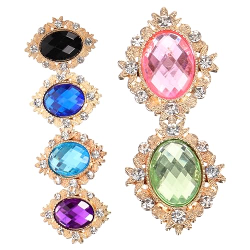 minkissy 6 Stück Strass Schuhclips mit Bunten Abnehmbare Schuhschmuck Zubehör für Braut Hochzeit und Alltag Leichte Langlebige für Damen Schuhe von minkissy