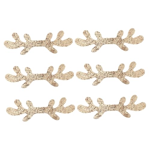 minkissy 6 Stück Teiliges Weihnachts-haarreif mit Künstlichen Rentiergeweihen Kreatives DIY Haar-accessoire Langlebig Einfache Anwendung für Weihnachtskostüme und Festliche Anlässe von minkissy