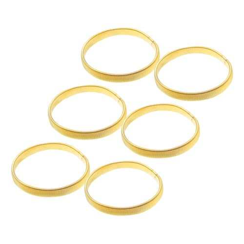 minkissy 6 Stück Verstellbare Metall armbänder für Herren Elastische Rutschfeste Ärmelhalter Dehnbare Stretch bänder in Gold Komfortabel Robust und Vielseitig für Hemdärmel und Alltag von minkissy