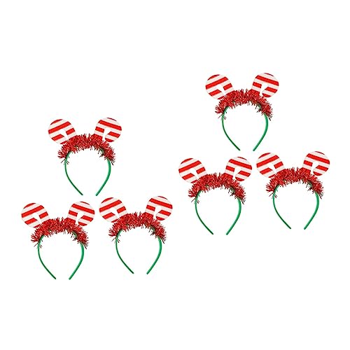 minkissy 6 Stk Weihnachts-cane-stirnband Weihnachtsmütze Topper Weihnachtskopf Bopper Traje De Santa Claus Para Niño Weihnachtsmannkostüm Für Kinder Haar Fräulein Latte-kunst Weihnachtselfe von minkissy