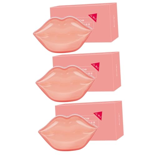 minkissy 60 Stk Lippenmaske Lippenmembran feuchtigkeitsspendend Gel-Lippenpad Lippenpflegezubehör gesichtsmaske Lippenfilm Lippenpflegemaske Fülle Patch Pflegebedarf Rosa von minkissy