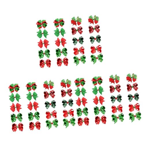 minkissy 60 Stk Schleife Haarnadel Haarspangen Mit Schleife Weihnachts-haarschmuck Weihnachtliche Grosgrain-bögen Weihnachtshaarbögen Mädchen Weihnachtskopfschmuck Kind Kopfschmuck Kopfclip von minkissy