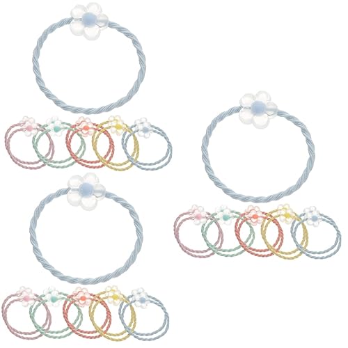 minkissy 60 Stk Haargummi Einfädeln Haargummis Kopfschmuck Für Mädchen Süßes Haarseil Süße Pferdeschwanzhalter Haarseil Dehnen Stretch-haargummi Blumenhaarseile Haarband Mode Armband Kind von minkissy