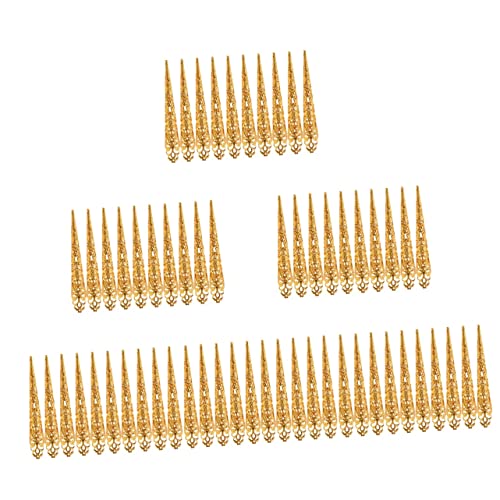 60 Stk Fingernagel-set Nagelklauenring Lange Gefälschte Nagelabdeckungen Goldene Fingerklauen Voller Fingerring Frauen Fingernagelring Nagelringe Schmuck Eisen Metall Mann Die Hexe von minkissy