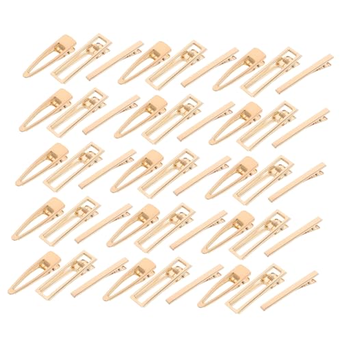 minkissy 60 Stück Teiliges Gold Metal Haarspangen Leichte Alligator Haarclips mit Hohlem Design DIY Haaraccessoires für Mädchen für Silikonformen Perlen und Acrylharz Bastelprojekte von minkissy