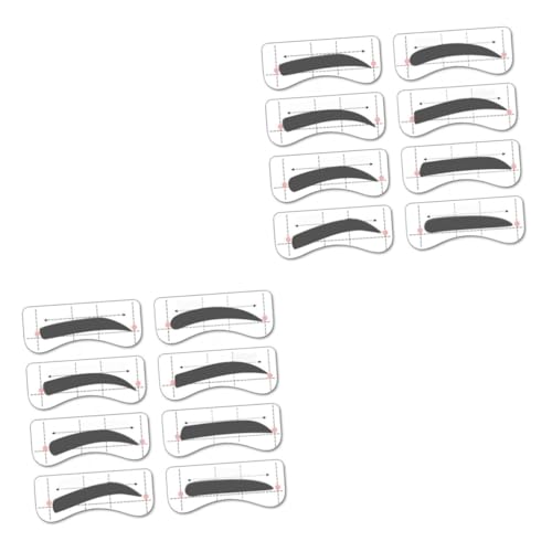 minkissy 64 Paare 8 Augenbrauen-Vorlage Augenbrauenkarte Augenbrauenmuster Lidschatten Aufkleber für Augenbrauen Augenbrauenschablonen Augenbrauen trimmen Schimmel Tracking-Gerät Suite von minkissy