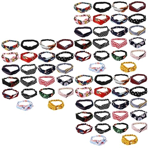 minkissy 66 Stk Kreuz Elastisches Stirnband Frauen Stirnbänder Gedruckt Stirnbänder Für Sportliche Damen Bedrucktes Haarband Turban-stirnbänder Strand Fräulein Badetuch Koreanische Version von minkissy