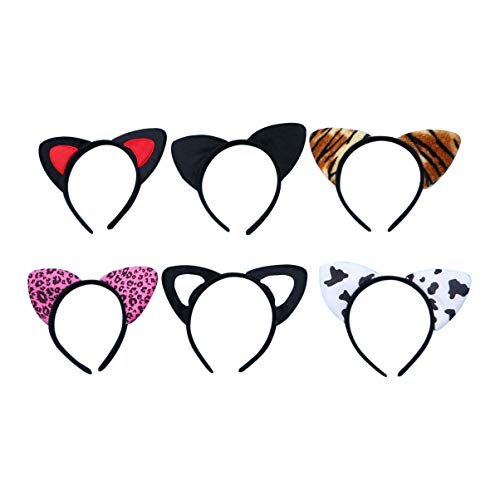 minkissy 6-teiliges Haarband Mit Katzenohren Für Kinder Kopfbedeckung Im Cartoon-stil Lichtecht Ideal Für Partys Und Veranstaltungen von minkissy