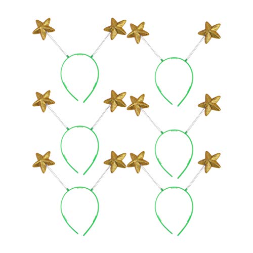 minkissy 6St Glitzer-Haarbänder haarband hair-band + einschlaflicht erwachsene die interessanten party supplies Lustig starw stirnband Haarbänder für Frühlingshaarbänder Yellow von minkissy