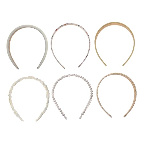 minkissy 6st Blumen-stirnband-kombinationsset in Einfarbiger Farbe Ästhetische Haaraccessoires Stirnband Für Stirnbänder Für Frauen Mit Kurzen Haaren Plastik Kopfbedeckung Mädchen Damen von minkissy