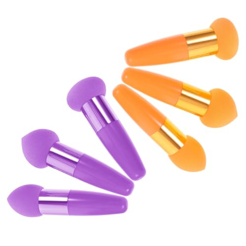 minkissy 6St Kleiner Pilz-Make-up-Stift Lipgloss Spender Gelee-Make-up-Mixer Make-up-Schwammstift Ombré kosmetikpinsel makeup brushes Make-up-Schwämme für Frauen Make-up-Puff-Stift Emulsion von minkissy