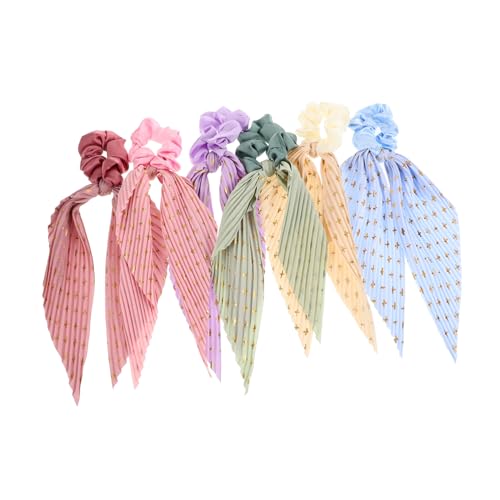 minkissy 6stücke Elastische Haargummis Pferdeschwanzhalter Für Damen Haarschal Haargummi Haargummiband Haar Band Dehnbar Seil Ersatz Schal Groß Elastisch Ring Accessoire Schleife Stoff minkissy 6stücke Elastische Haargummis Pferdeschwanzhalter Für Damen Haarschal Haargummi Haargummiband Haar Band Dehnbar Seil Ersatz Schal Groß Elastisch Ring Accessoire Schleife Stoff von minkissy