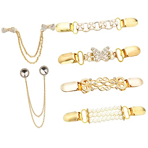 minkissy 6Stücke Teiliges Vintage Schalklammern für Damen Retro Strickjacke Clips Kleid Clips für Outfits und Besondere Anlässe von minkissy