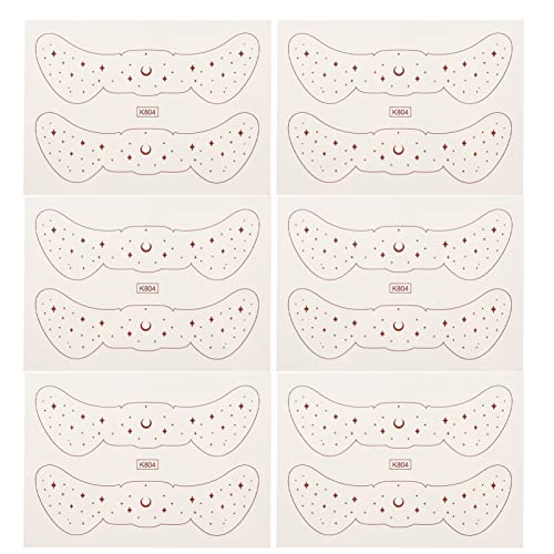 minkissy 6blätter Halbpermanente Makeup Aufkleber Für Gesicht Temporäre Tattoos Für Natürliche Für Halloween Festivals Cosplay Und Fotoshootings von minkissy
