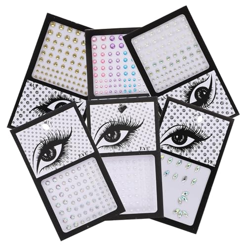 minkissy 6er-pack Gesichts-edelsteine Glitzernde Strass-aufkleber Dekorative Gesichtsjuwelen Für Partys Events Make-up minkissy 6er-pack Gesichts-edelsteine Glitzernde Strass-aufkleber Dekorative Gesichtsjuwelen Für Partys Events Make-up von minkissy
