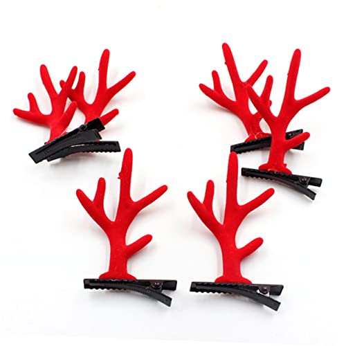 minkissy 6pcs christmas hair accessories reindeer hairpins xmas festive hair clips christmas headpiece christmas hair clips christmas party bag fillers hair scrunchies headgear antlers girl von minkissy