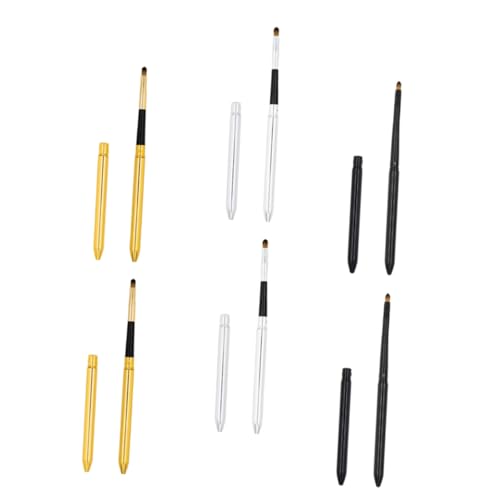 minkissy 6-teiliges Make-up-pinsel-set Für Damen Lippenstiftpinsel Lidschatten- Mit Dehnbarer Bionischer Wolle Sanft Zur Haut Für Den Täglichen Gebrauch von minkissy