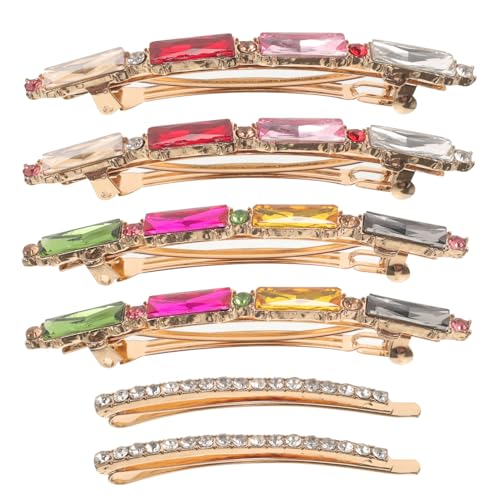minkissy 6-teiliges Kristall-haarspangen-set Für Frauen Und Mädchen – Strass-haarspangen-set Modisch Und von minkissy