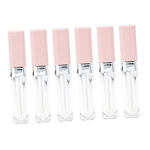 minkissy 6st Lipgloss Leere Tube Eyeliner Lipgloss-tuben Leere Mascara-Tube Lippenstift Nachfüllbare Lipgloss-Tube Make-up Wimperntusche Make-up-Lipgloss Klare Lipgloss-Flasche Rosa Abs von minkissy