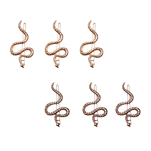 minkissy Haarschmuck 6st Retro-haar Legiertes Haar Strass-schlangen-schnappspange Haare in Schlangenform Aus Metall Schlangen Gold Antike Haarspangen Altes Haar Legierte Wolle Jahrgang von minkissy