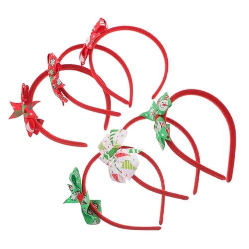 minkissy 6st Weihnachtsstirnband Rotes Kopftuch Halloween-ohren Haarband Stirnbänder Für Mädchen Plüsch Weihnachtskopfbedeckung Bogen Bögen Weihnachts-stirnband Lustig -band von minkissy