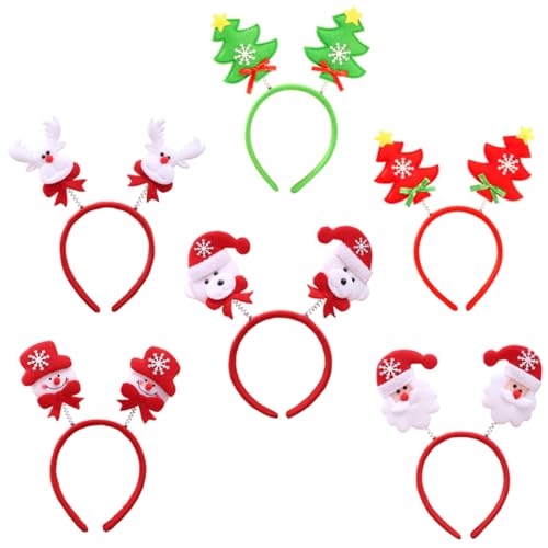 minkissy 6-teiliges Weihnachts-haar-accessoires – Weihnachts-stirnband-set Haarspangen-dekorationen Für Feiertage von minkissy
