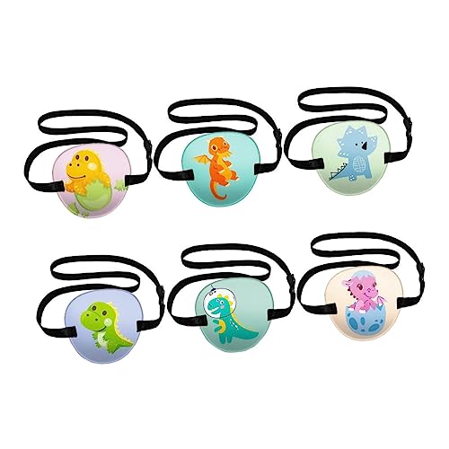 minkissy 6stücke Einzelaugenklappe Für Junge Mädchen Verstellbare Augenbinde Wiederverwendbare Augenmaske Augenabdeckung Für Therapie Und Cosplay von minkissy