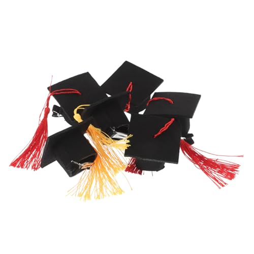 minkissy 6stücke Mini-abschlussmützen-haarspangen Kopfschmuck Für Abschlusssaisons Zum Ankleiden Für Abschlussfeiern Aus Widerstandsfähigem Material Und Legierung Sicher Für Haare von minkissy