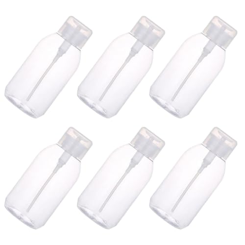 minkissy 6stücke Nagellackentfernerflasche Mit Pressflaschenspender Leerer Kosmetikentferner-flaschenbehälter Make-up Entferner Dispenser Auslaufsicher von minkissy