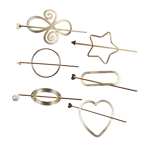 minkissy 6stücke Vintage Metall Haarstäbe Haarnadeln Haarschmuck Für Damen Hochwertige Legierung Exquisiter Stil Für Partys Hochzeiten Reisen Metall Clips Vintage Gabeln von minkissy