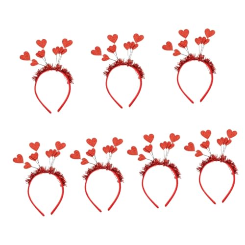 minkissy 7 Stk valentinstag stirnband Pailletten-Stirnband für den Valentinstag Haartaschentücher für Damen Damen-Sonnenbrille damen sonnenbrille Herz-Haarschmuck Valentinstag-Stirnband Pop von minkissy