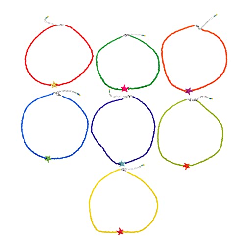 minkissy 7 Stück Boho Perlen Choker Halskette für Damen Teiliges Stilvoller Schmuck für Besondere Anlässe Wie Hochzeiten Partys Weihnachten Hautfreundliches Material Einzigartiges Design von minkissy