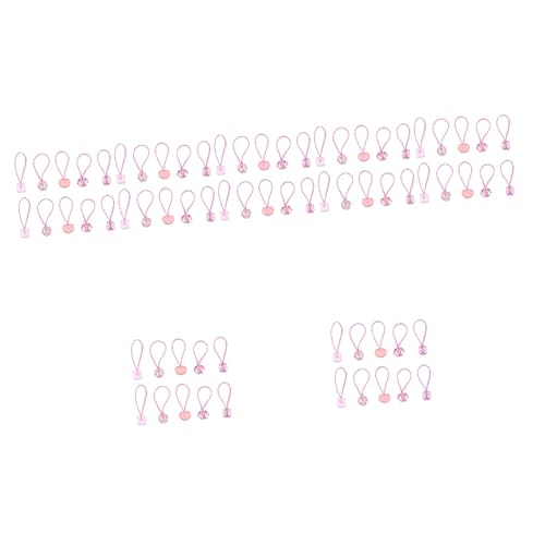 minkissy 70 pcs hair rope scrunchies for girls bracelet holder pink rubber bands Elastic Hair Ties hair ring with beads rubber bands for hair plastic Hair Rings Girl Headdress von minkissy