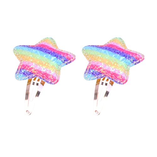 minkissy 8 Paar Haarspangen Für Kinder Sternform Haarnadeln Modischer Snap-clip Haar-accessoires Für Mädchen von minkissy